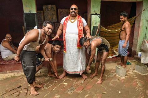 Kushti Wrestlers after daily Trainining in Akhara. Kushti or Pehlwani is Traditional Form of ...