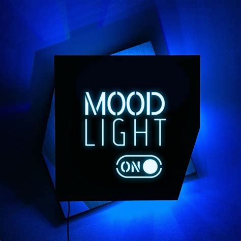 Turn the MOOD light on color changing modern wood/LED sign | Etsy | Mood light, Modern wood ...