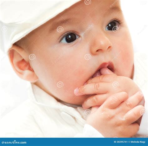 Closeup Portrait of Cute Smiling Baby Boy Stock Image - Image of ...