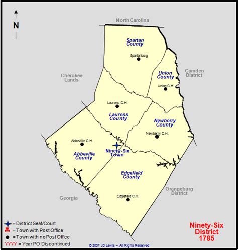 Ninety-Six District, SC - 1785