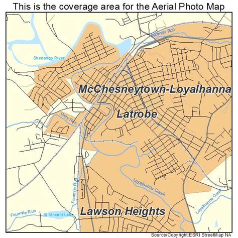 Aerial Photography Map of Latrobe, PA Pennsylvania