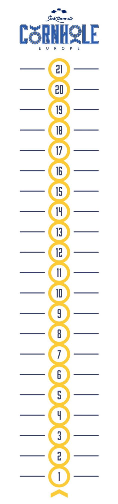 Cornhole game rules and scorecard - English - Cornhole Nederland