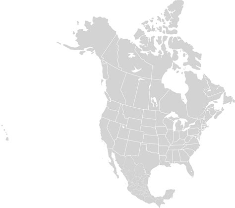 Printable Blank Map Of North America