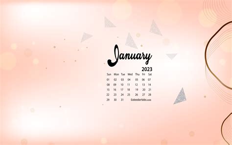 January 2023 Desktop Calendar - Printable Template Calendar