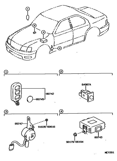 Wireless door lock for Lexus LS400 UCF20L - Genuine parts - Amayama