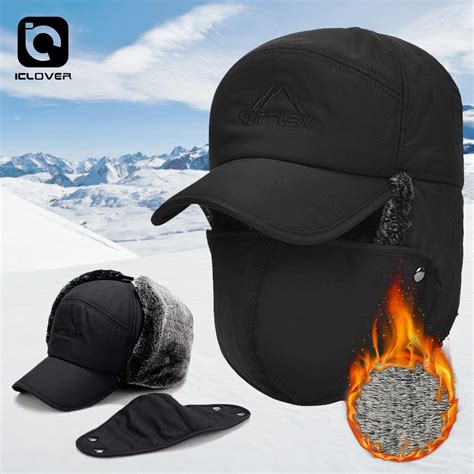 iClover - Winter Trapper Trooper Hat,iClover Aviator Cap Windproof Thermal Russian Ushanka ...