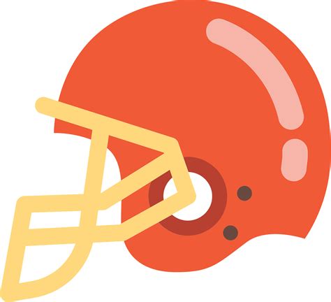 Orange Football Helmet Clipart