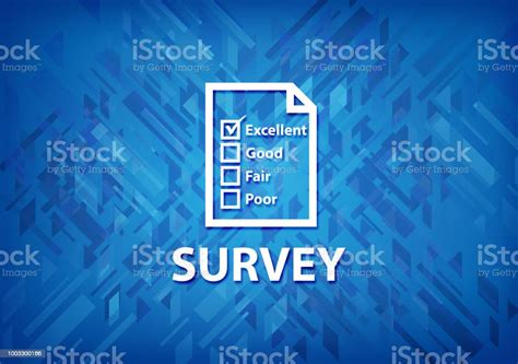 Survey Blue Background Stock Illustration - Download Image Now - Advice ...