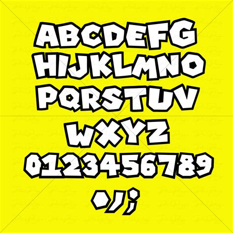 Super Font, Colorful Super Mario Font Bundle, Mario Bros Bundle SVG ...