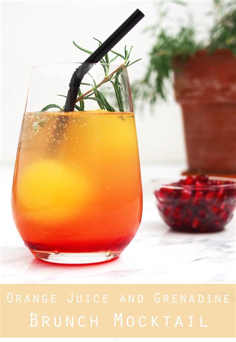 Orange Juice Mocktail with Grenadine and Rosemary | The Worktop