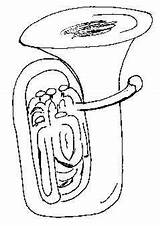 Instrumentos Tuba Coloring Musicales Dibujos Para Colorear Pages Pintar  sketch template
