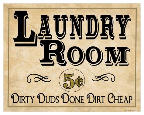 Laundry Room Printable Signs