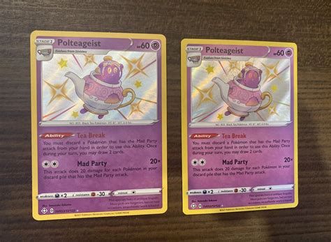 2x Pokemon Trading Card Game Shining Fates Polteageist