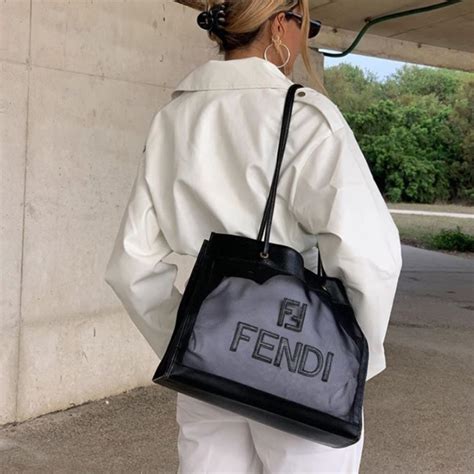 Authentic Fendi Rare Bag Tote Bag Mesh - Gem