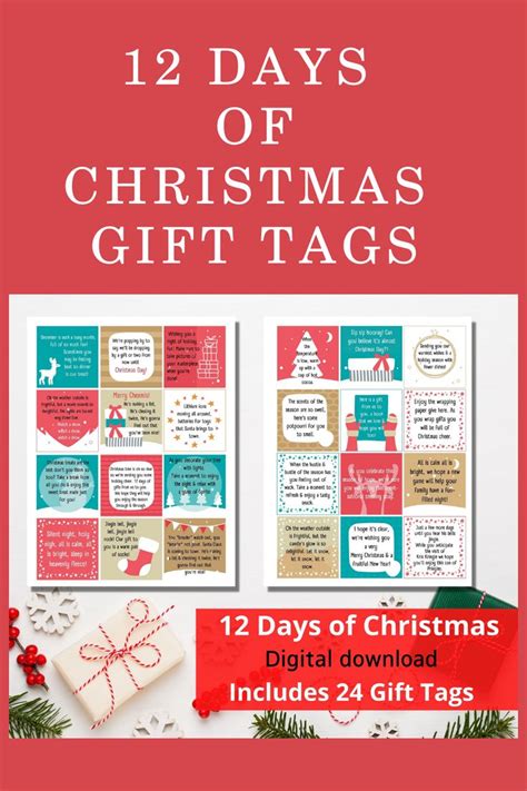 12 Days of Christmas Gift Tags | LovelyLinenDesign - Etsy