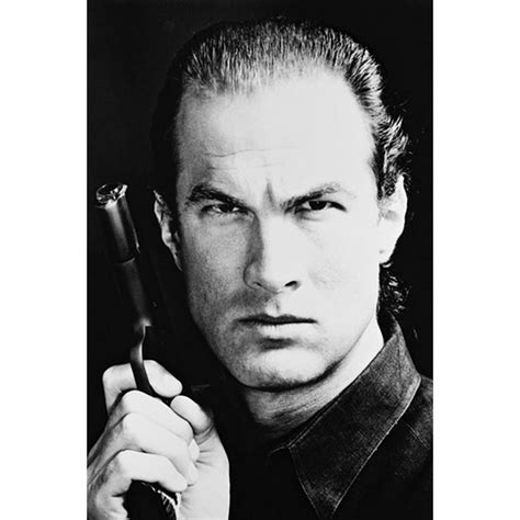 Steven Seagal in Above the Law 24x36 Poster b/w with gun - Walmart.com - Walmart.com