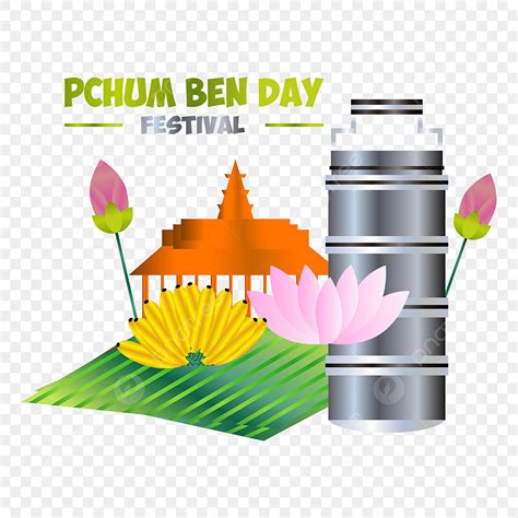 Pchum Ben Vector Art PNG, Pchum Ben Day Festival Design With Foods ...