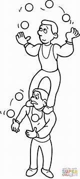 Two Jugglers coloring Page  Free Printable Coloring Pages sketch template