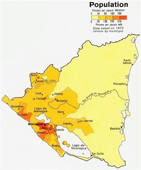 Nicaragua Climate Map