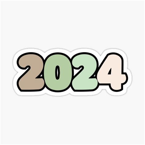 "2024 Year Aesthetic" Sticker for Sale by sarati | Redbubble