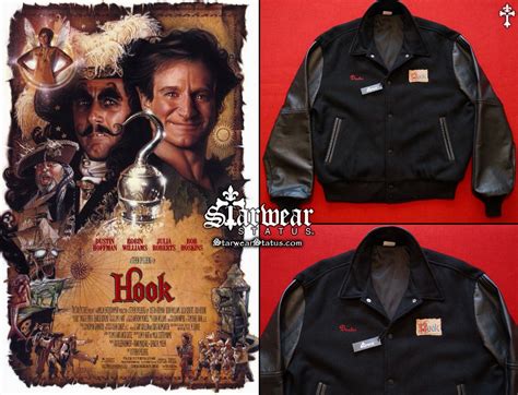 Vtg 90s HOOK (1991) Dustin Hoffman Owned & Worn Movie Cast Crew Jacket M/L (FT. Peter Pan as ...