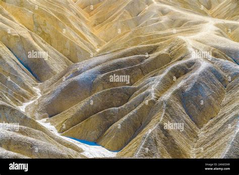 Zabriskie Point, Death Valley National Park, California. Stone surface, geology, texture Stock ...