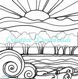 Coloring Pages Of Sunsets At GetColoringscom  Free Printable sketch template