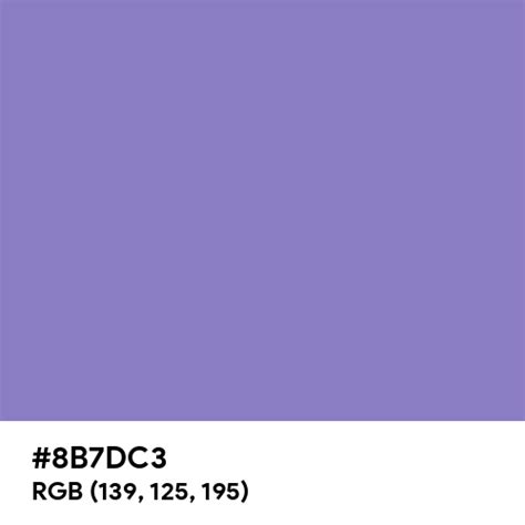 Ube color hex code is #8B7DC3