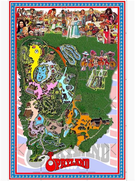 "Opryland USA Map" Poster for Sale by MKCreations77 | Redbubble