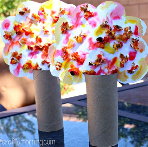 Beautiful Popcorn Fall Tree Craft - Crafty Morning