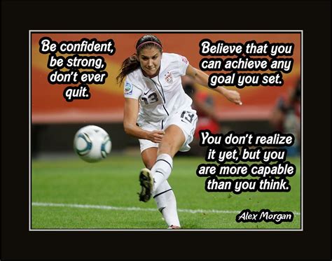 Printable Alex Morgan 'Be confident' Soccer Quote Poster #5, Inspirational Wall Art Gift ...