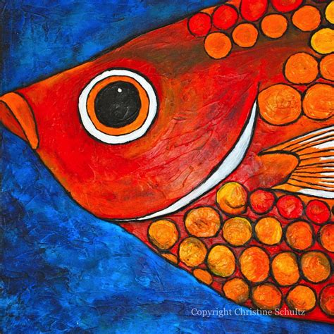 Fish Paintings Acrylic On Canvas Easy Starfish Underwater Acrylic ...