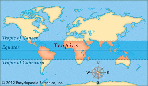 Tropic Of Capricorn On World Map