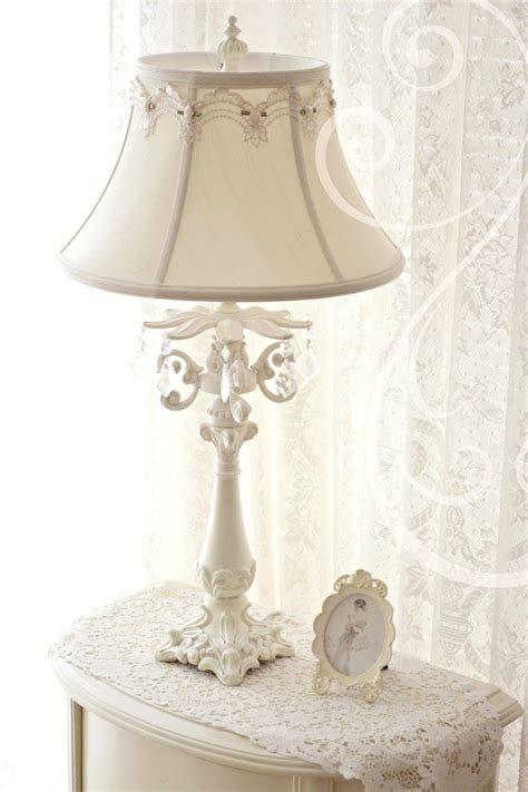 Winter White | Shabby chic lamp shades, Shabby chic lamps, Shabby chic lighting