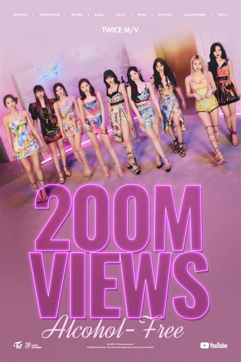 TWICE’s “Alcohol-Free” Becomes Their 15th MV To Reach 200 Million Views ...