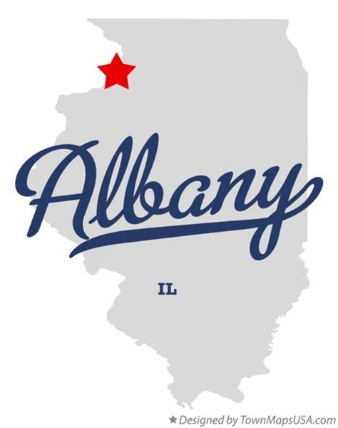 Map of Albany, IL, Illinois