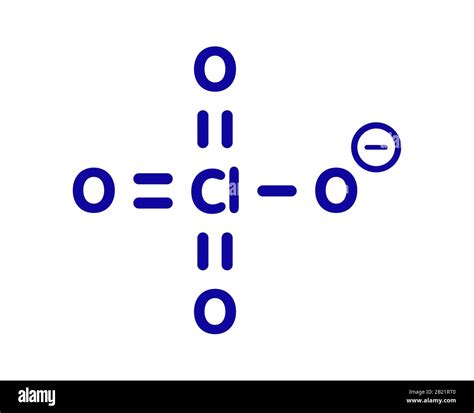 Perchlorate anion chemical structure, illustration Stock Photo - Alamy