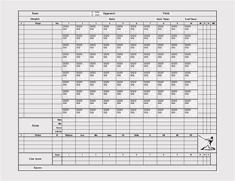 12 Free Printable Baseball Scoresheets | Scorecards