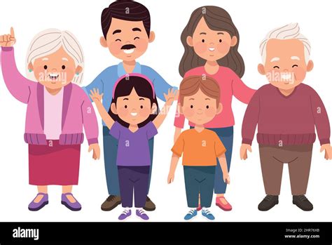 six family members characters Stock Vector Image & Art - Alamy