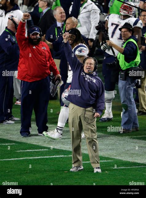 Patriots coach Bill Belichick celebrates victory during Super Bowl 49 ...