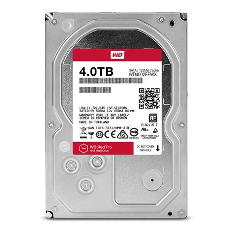 WD 4TB Red Pro 7200 rpm SATA III 3.5" Internal WD4002FFWX