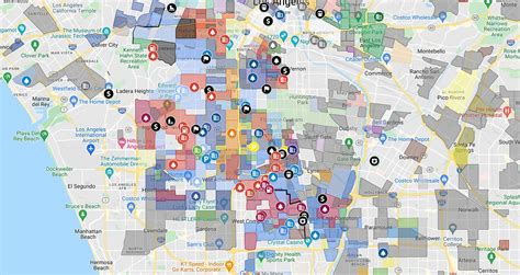 The Gangs of Los Angeles Map - by Michael H Wesner