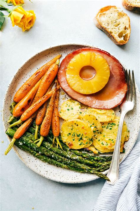 An ENTIRE Easter Dinner made in under an hour! Two sheet pans hold all the food that is baked at ...