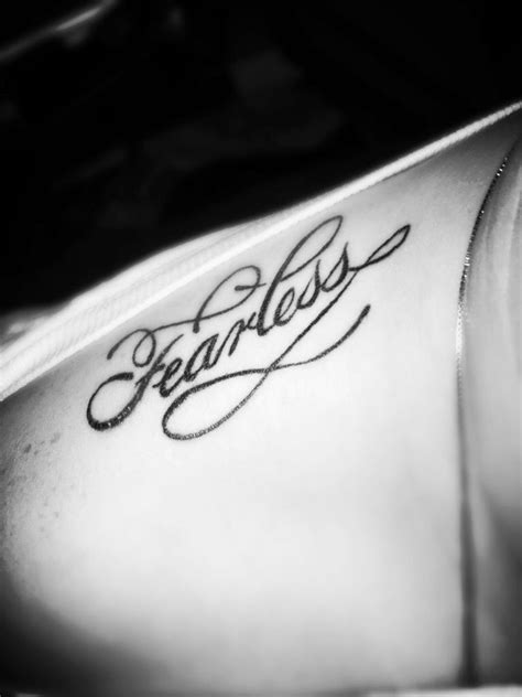 Fearless tattoo #fearless #tattoo | Fearless tattoo, Tattoos, Typography tattoo