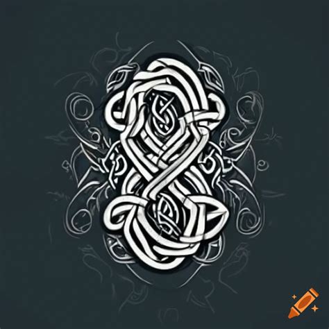 Celtic knot line art illustration