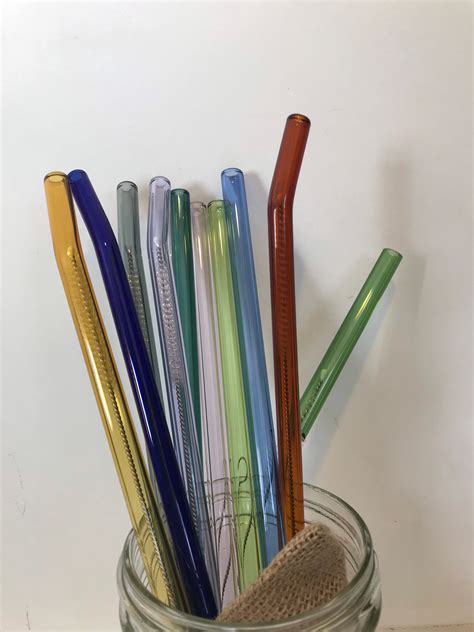 Colored GLASS STRAW - Choose Your Color | Reusable Straws | Eco Friendly Straws | Colored Straws ...