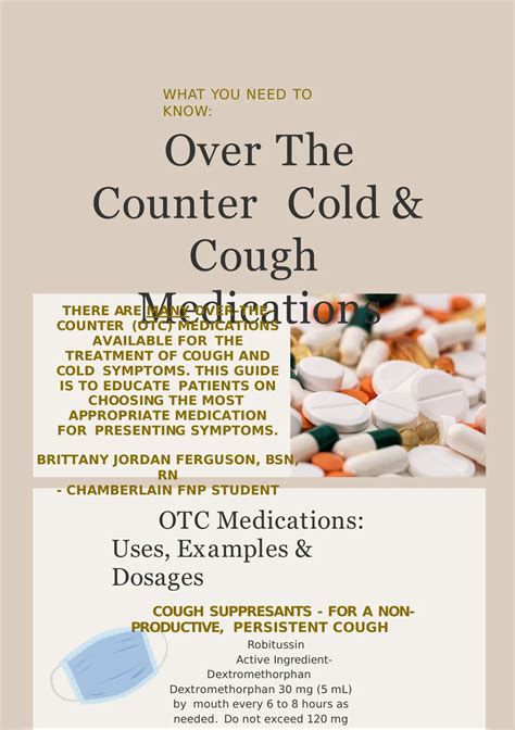 NR 566 Week 3 Discussion; Patient Education OTC Medications Infographic; Over The Counter Cold ...