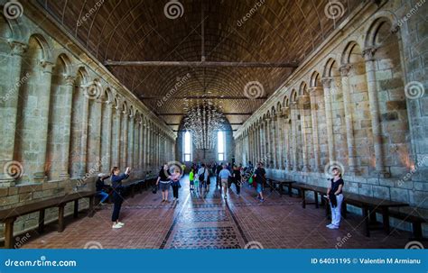 Mont Saint Michel Abbey Interior Editorial Image - Image: 64031195