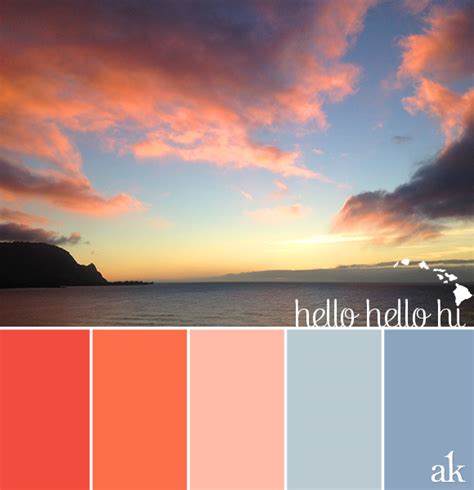 a Hawaiian-sunset-inspired color palette — Akula Kreative | modern ...