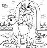Christian Jesus On Palm Sunday Coloring Page 21501623 Vector Art At  sketch template